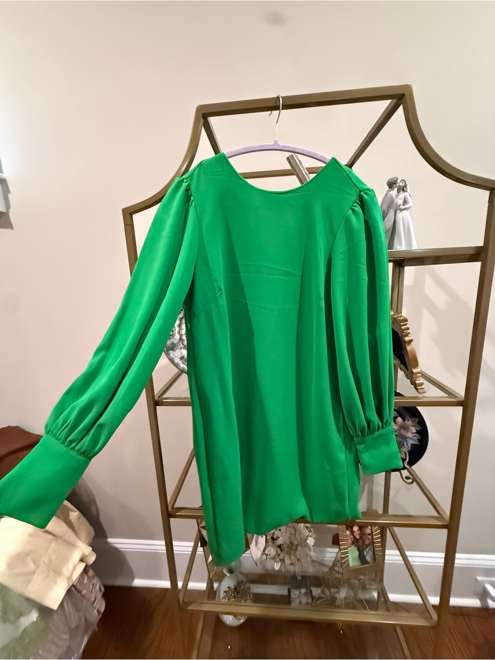 Anthropologie Emerald Green Long-Sleeve Blouse